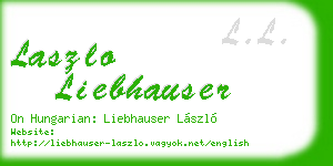 laszlo liebhauser business card
