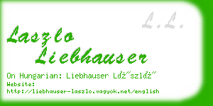 laszlo liebhauser business card